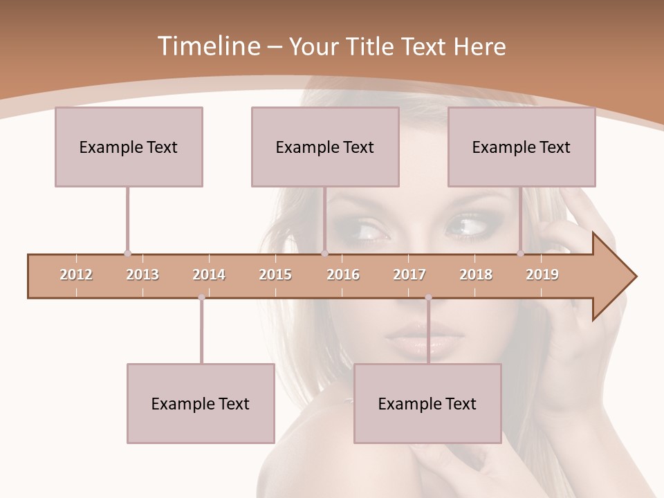 Beauty Eye Caucasian PowerPoint Template