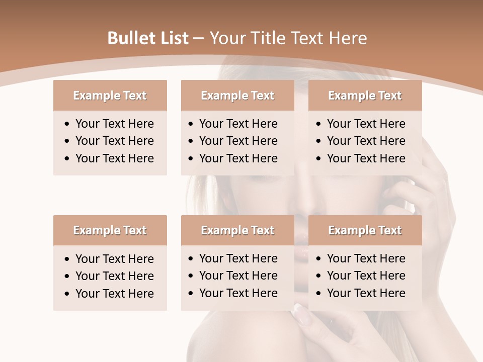 Beauty Eye Caucasian PowerPoint Template