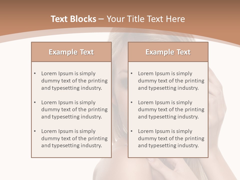 Beauty Eye Caucasian PowerPoint Template