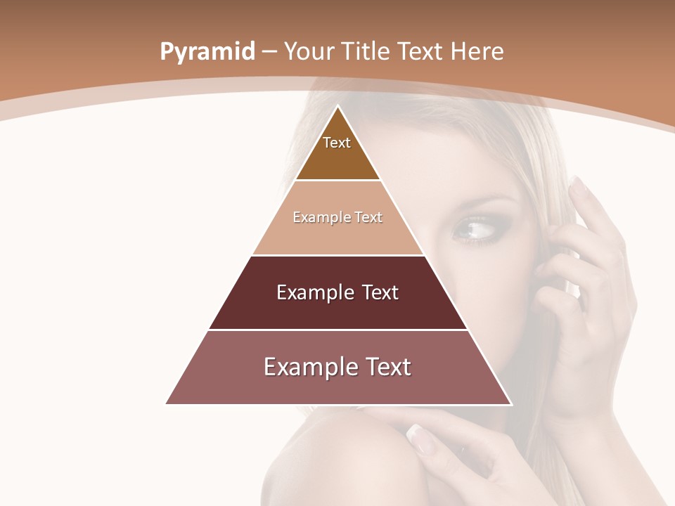 Beauty Eye Caucasian PowerPoint Template