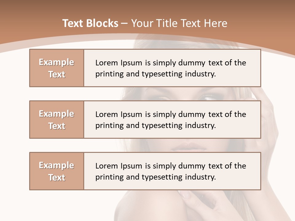 Beauty Eye Caucasian PowerPoint Template