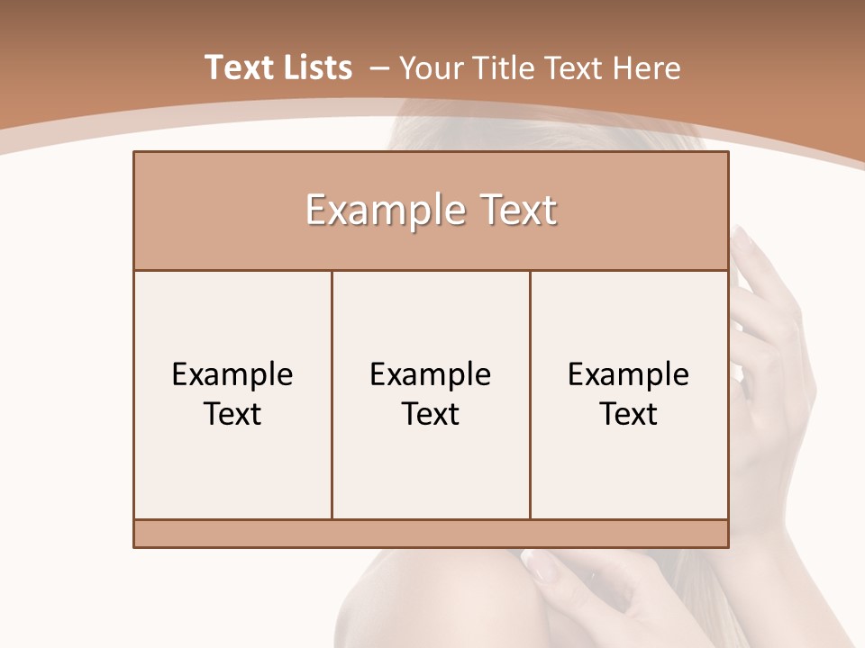 Beauty Eye Caucasian PowerPoint Template