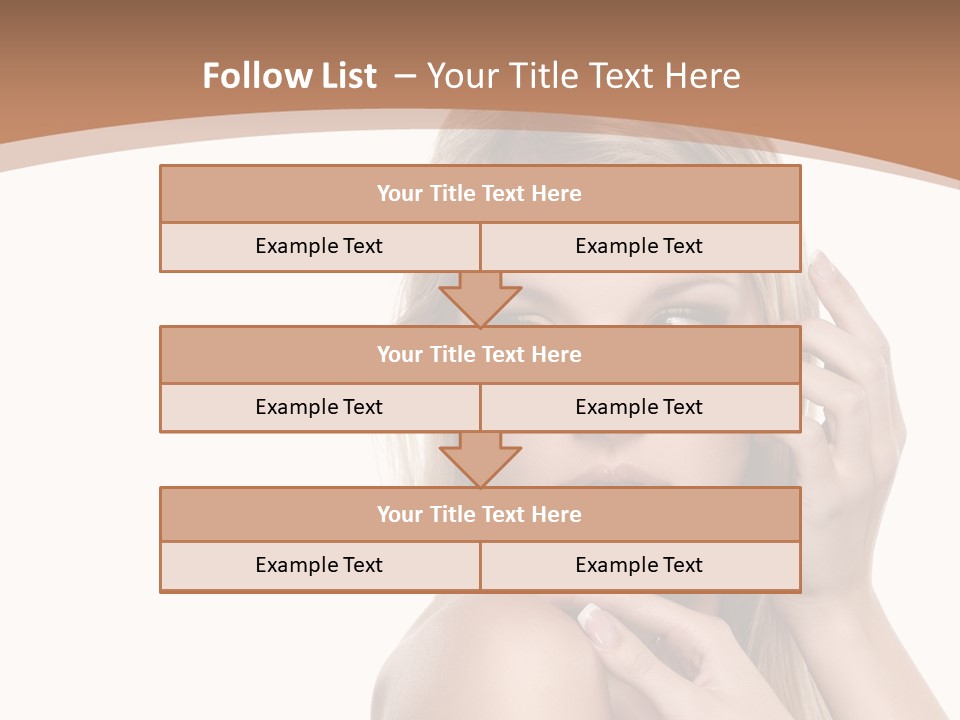 Beauty Eye Caucasian PowerPoint Template