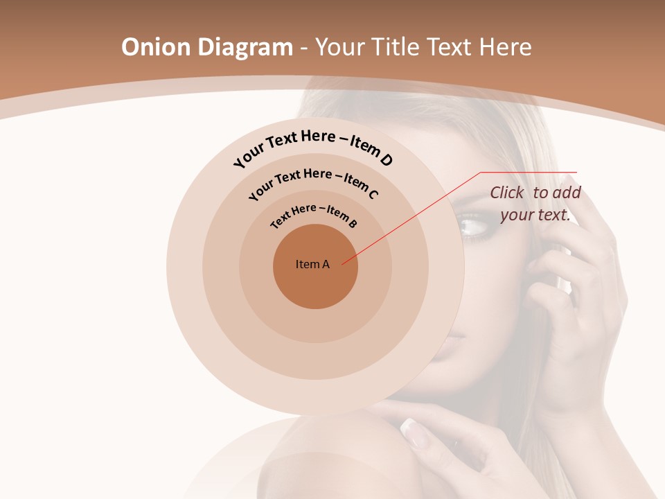 Beauty Eye Caucasian PowerPoint Template