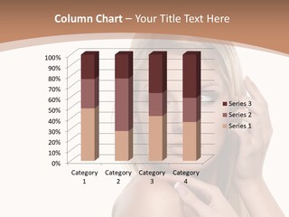 Beauty Eye Caucasian PowerPoint Template