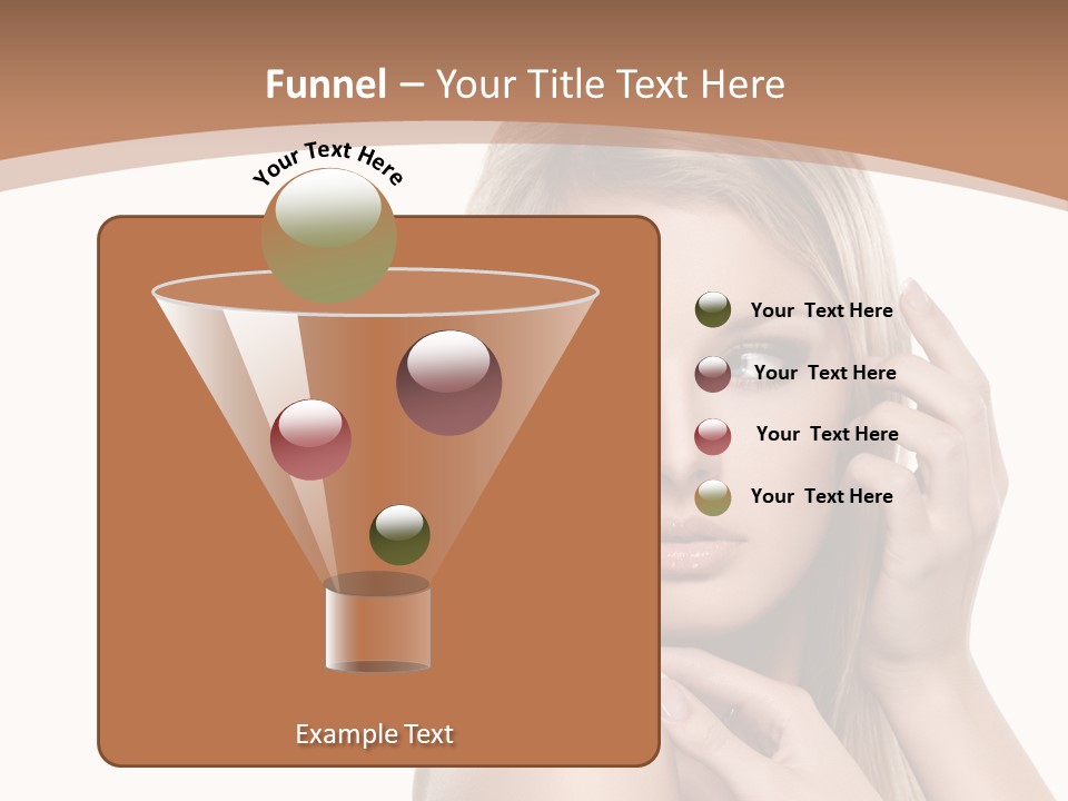 Beauty Eye Caucasian PowerPoint Template