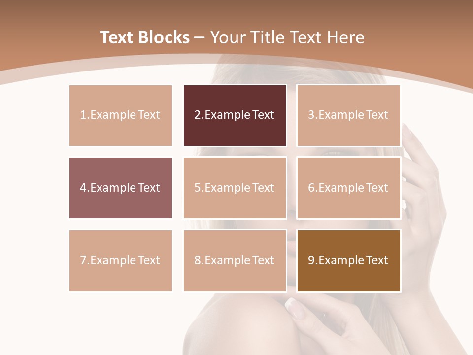 Beauty Eye Caucasian PowerPoint Template