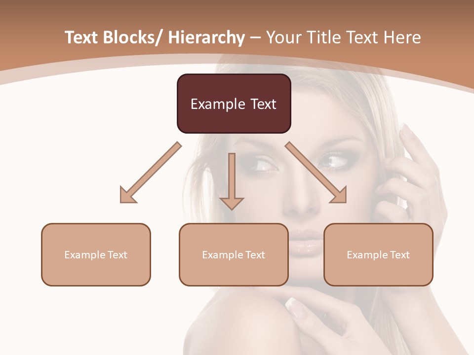 Beauty Eye Caucasian PowerPoint Template