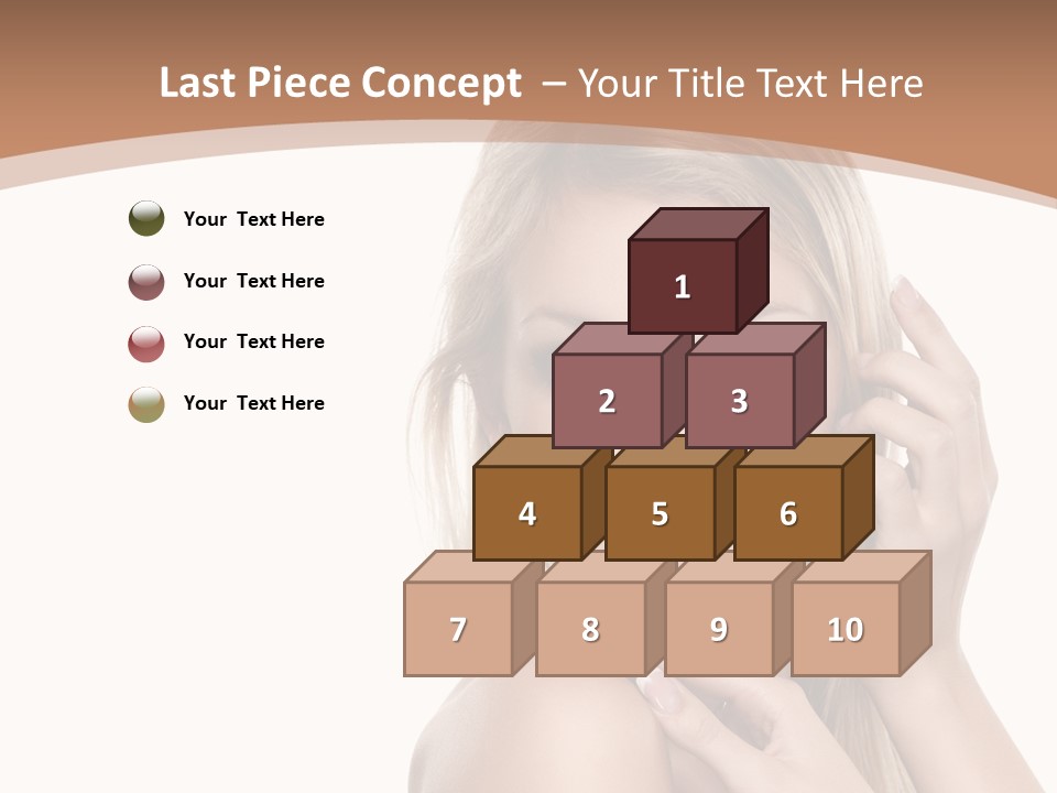 Beauty Eye Caucasian PowerPoint Template