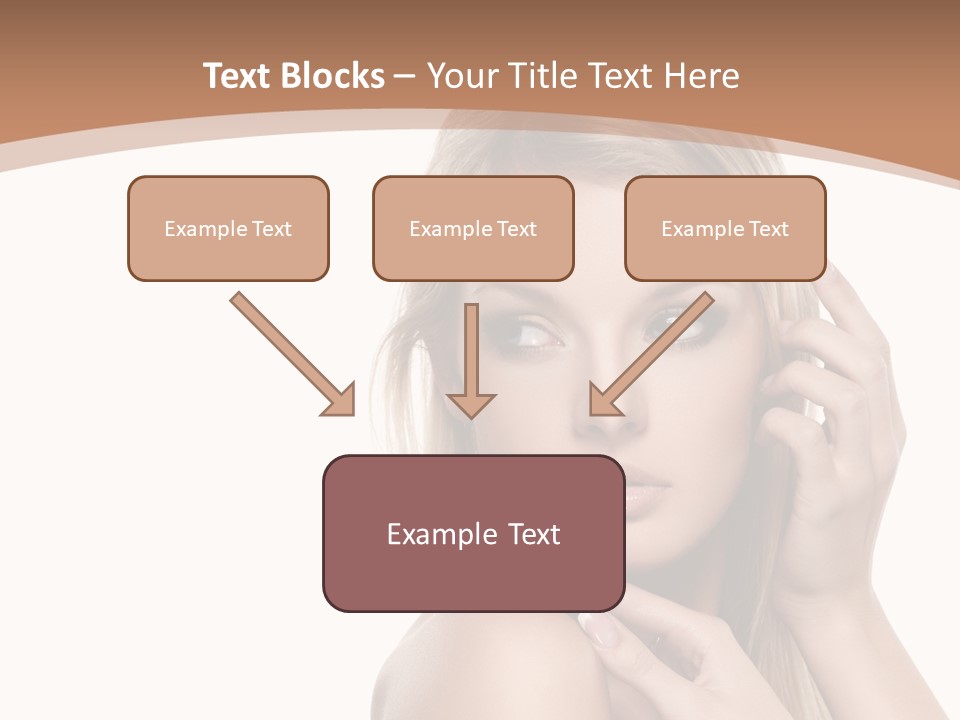 Beauty Eye Caucasian PowerPoint Template