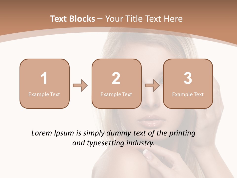Beauty Eye Caucasian PowerPoint Template