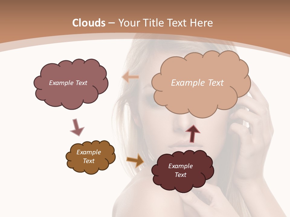 Beauty Eye Caucasian PowerPoint Template