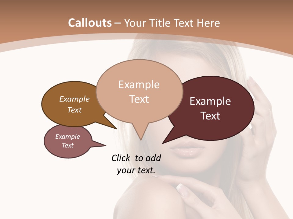 Beauty Eye Caucasian PowerPoint Template