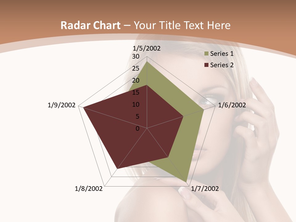 Beauty Eye Caucasian PowerPoint Template