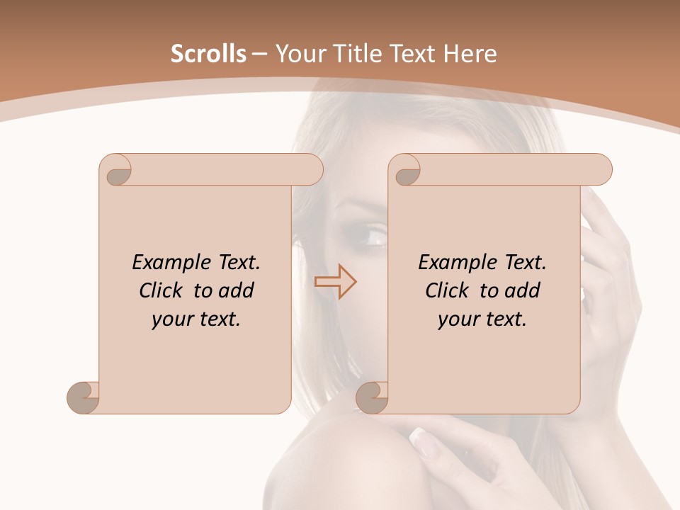 Beauty Eye Caucasian PowerPoint Template