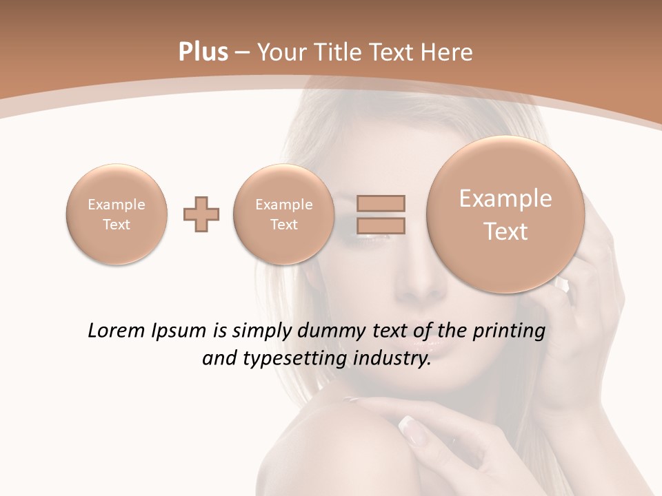 Beauty Eye Caucasian PowerPoint Template