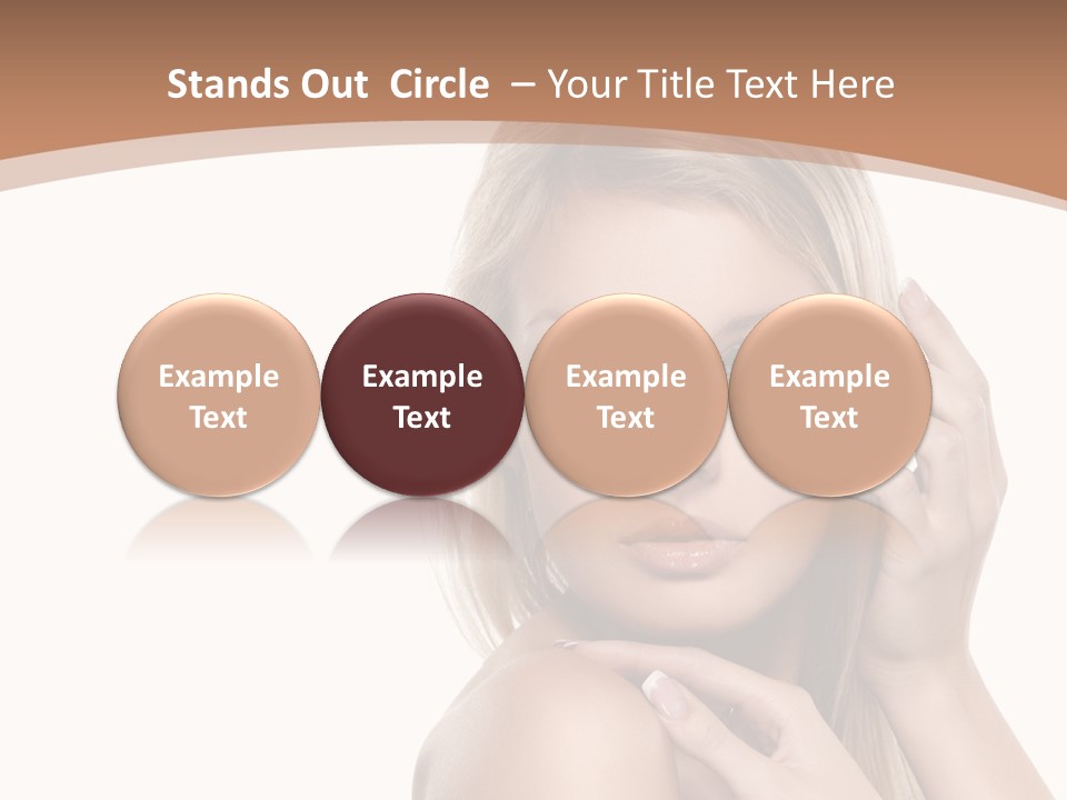 Beauty Eye Caucasian PowerPoint Template