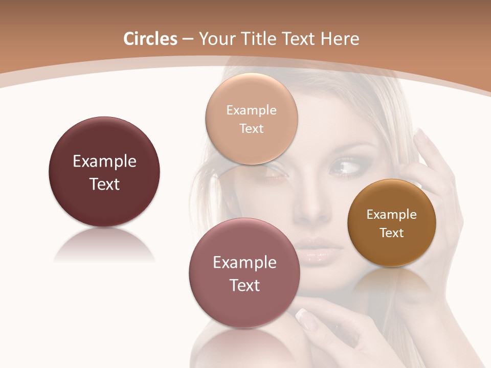 Beauty Eye Caucasian PowerPoint Template