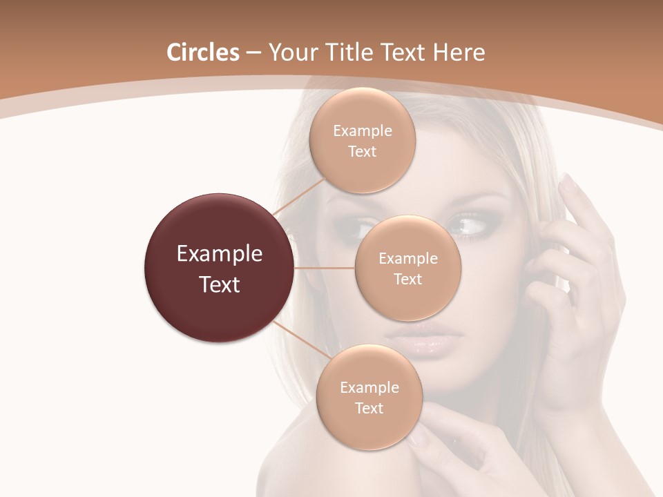 Beauty Eye Caucasian PowerPoint Template