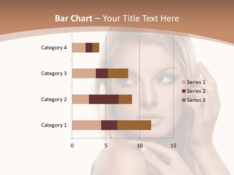 Beauty Eye Caucasian PowerPoint Template