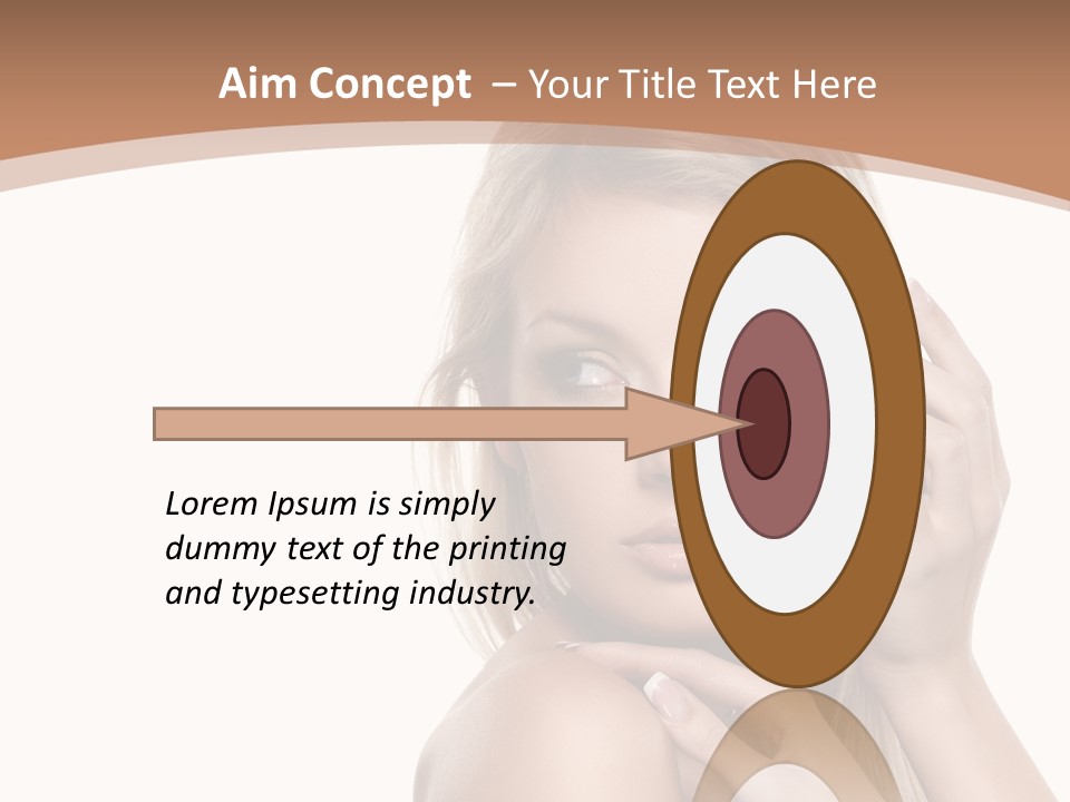 Beauty Eye Caucasian PowerPoint Template