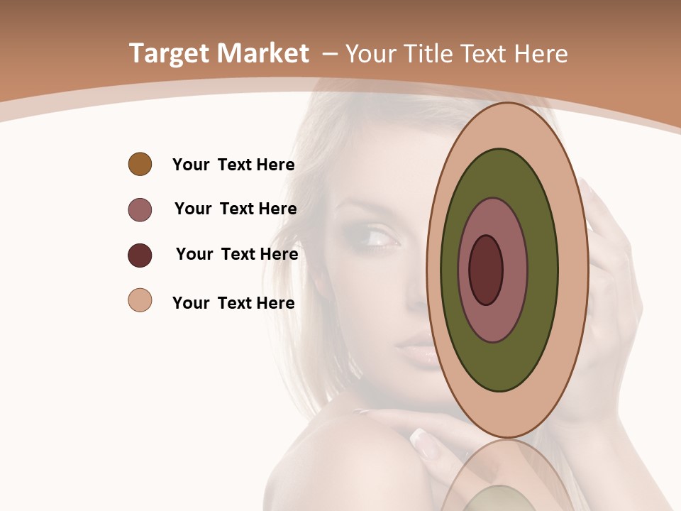 Beauty Eye Caucasian PowerPoint Template