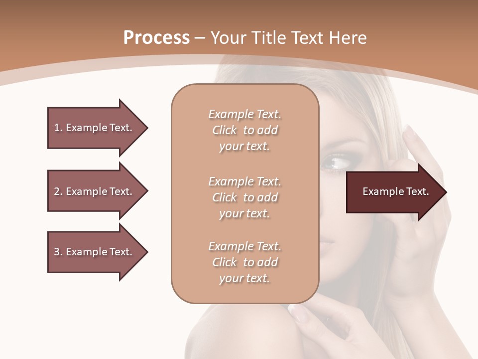 Beauty Eye Caucasian PowerPoint Template