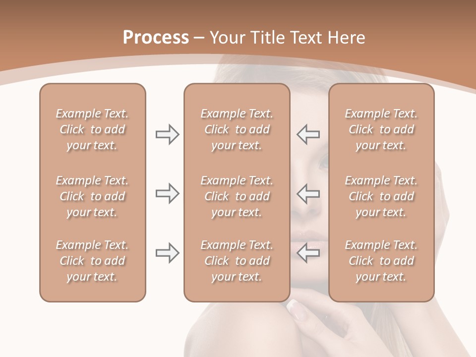 Beauty Eye Caucasian PowerPoint Template