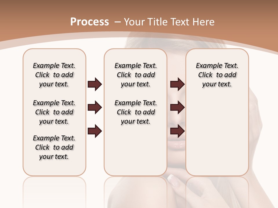 Beauty Eye Caucasian PowerPoint Template