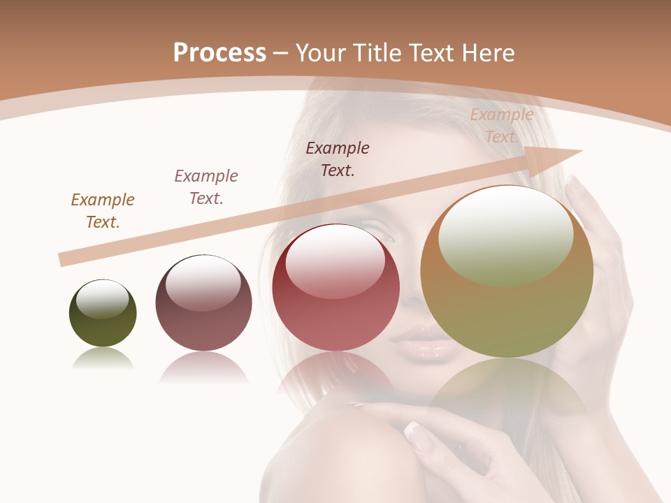Beauty Eye Caucasian PowerPoint Template