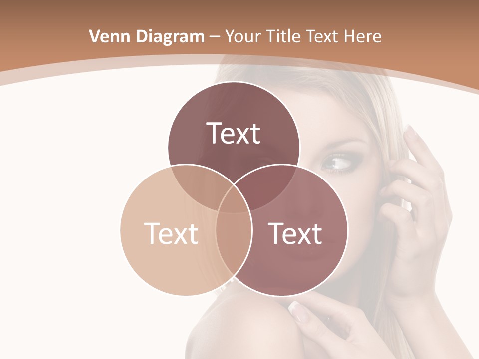 Beauty Eye Caucasian PowerPoint Template