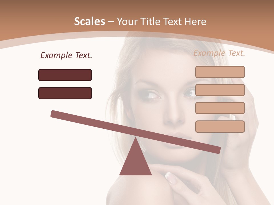 Beauty Eye Caucasian PowerPoint Template