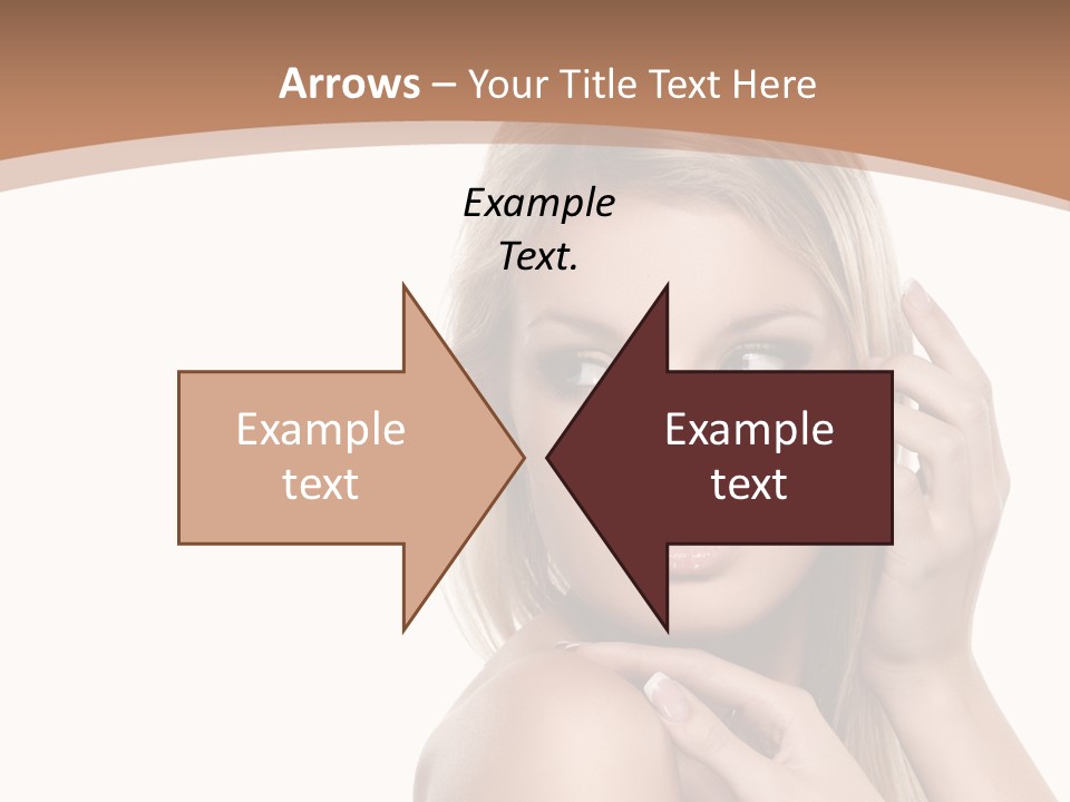 Beauty Eye Caucasian PowerPoint Template