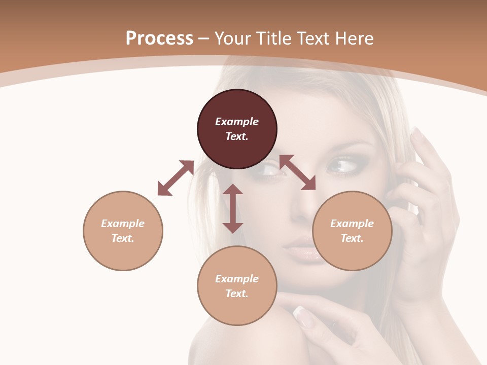 Beauty Eye Caucasian PowerPoint Template