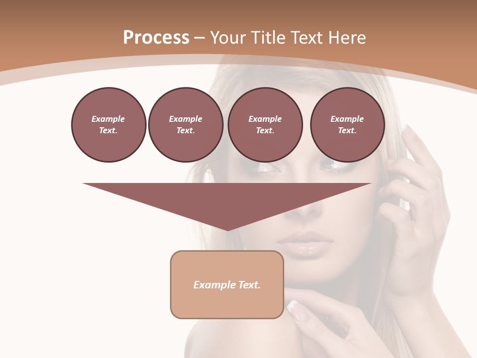 Beauty Eye Caucasian PowerPoint Template