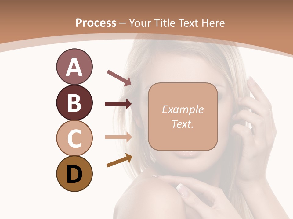 Beauty Eye Caucasian PowerPoint Template