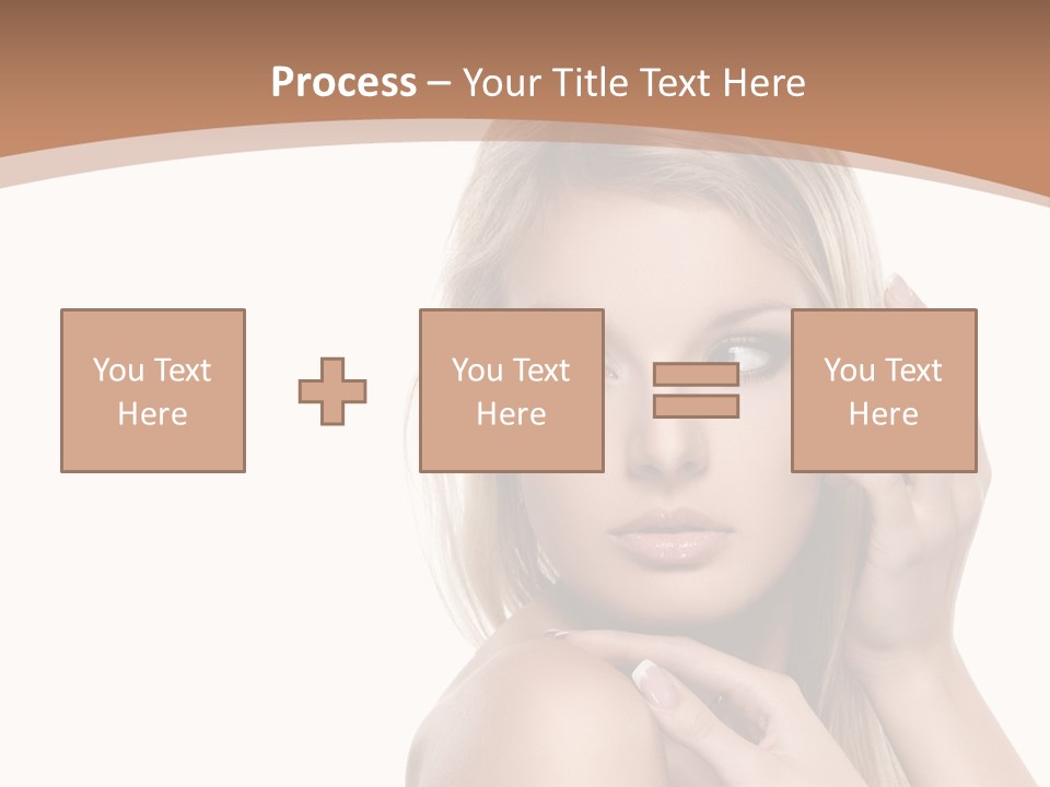 Beauty Eye Caucasian PowerPoint Template
