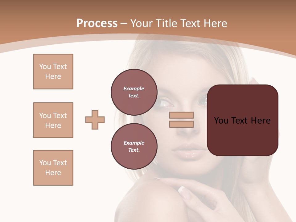 Beauty Eye Caucasian PowerPoint Template