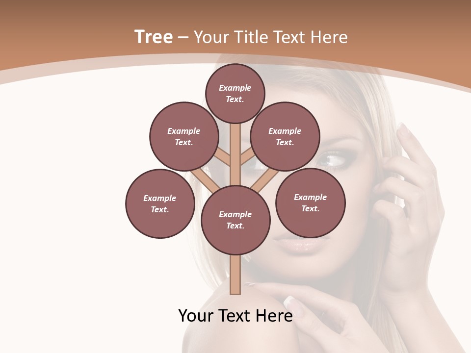 Beauty Eye Caucasian PowerPoint Template
