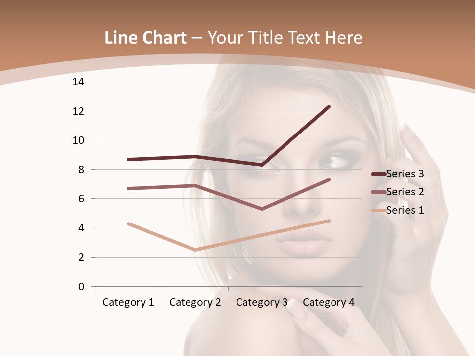 Beauty Eye Caucasian PowerPoint Template