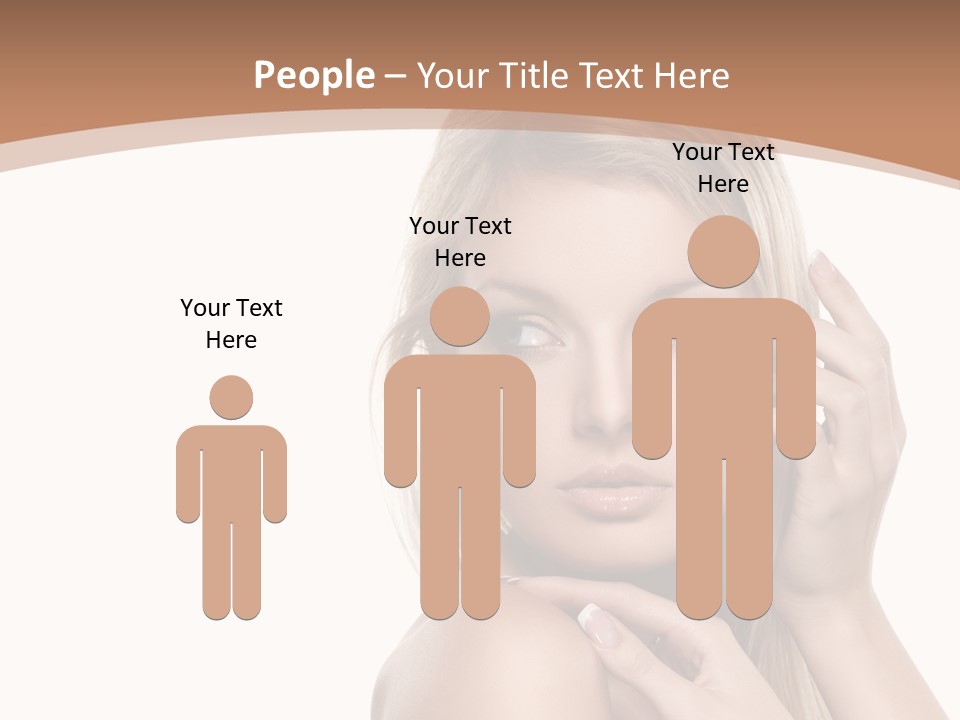 Beauty Eye Caucasian PowerPoint Template