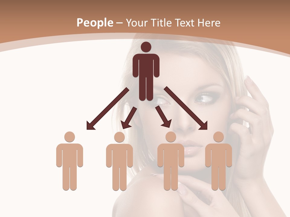 Beauty Eye Caucasian PowerPoint Template