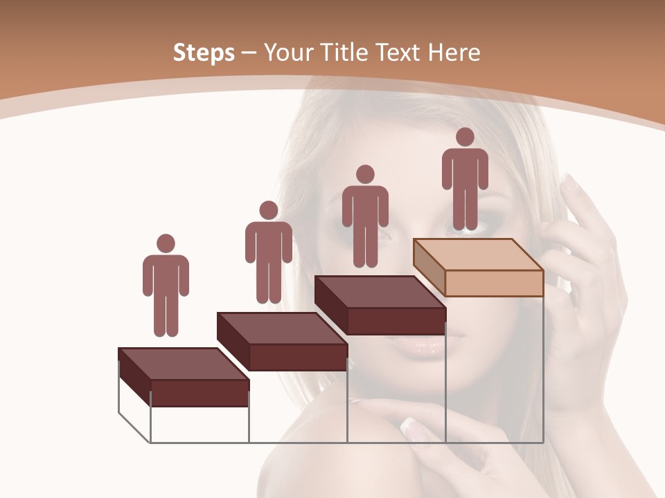 Beauty Eye Caucasian PowerPoint Template