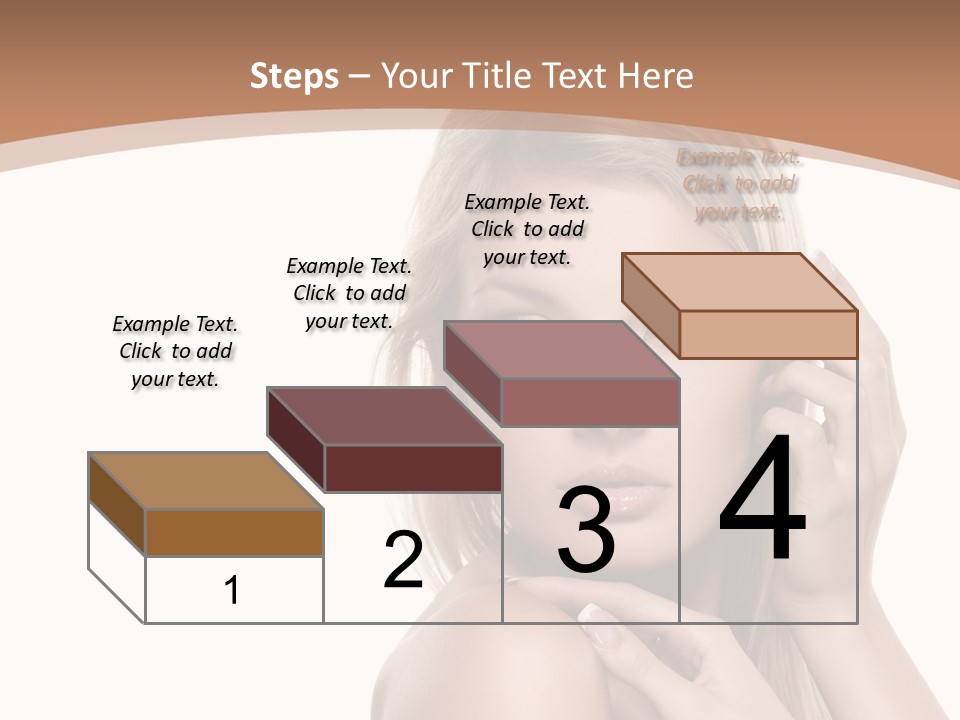 Beauty Eye Caucasian PowerPoint Template