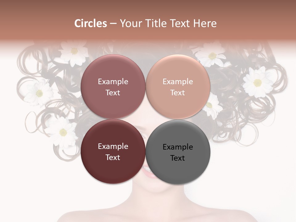 Long Chamomile Flower PowerPoint Template