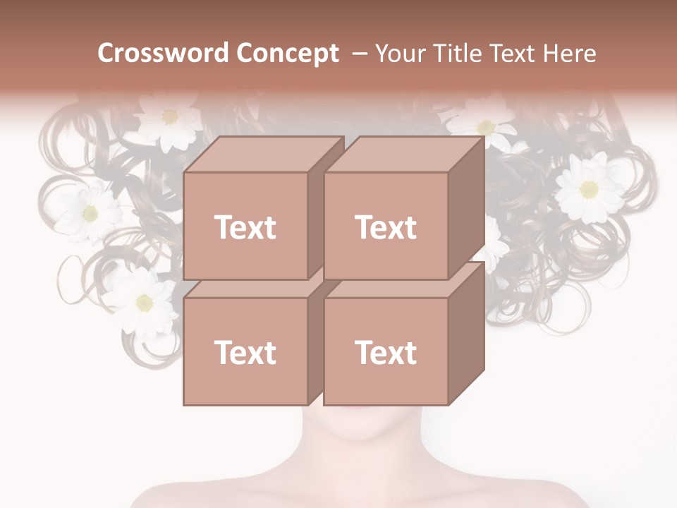Long Chamomile Flower PowerPoint Template