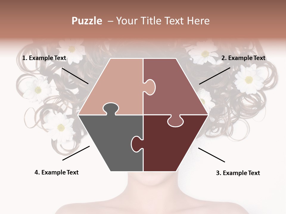 Long Chamomile Flower PowerPoint Template