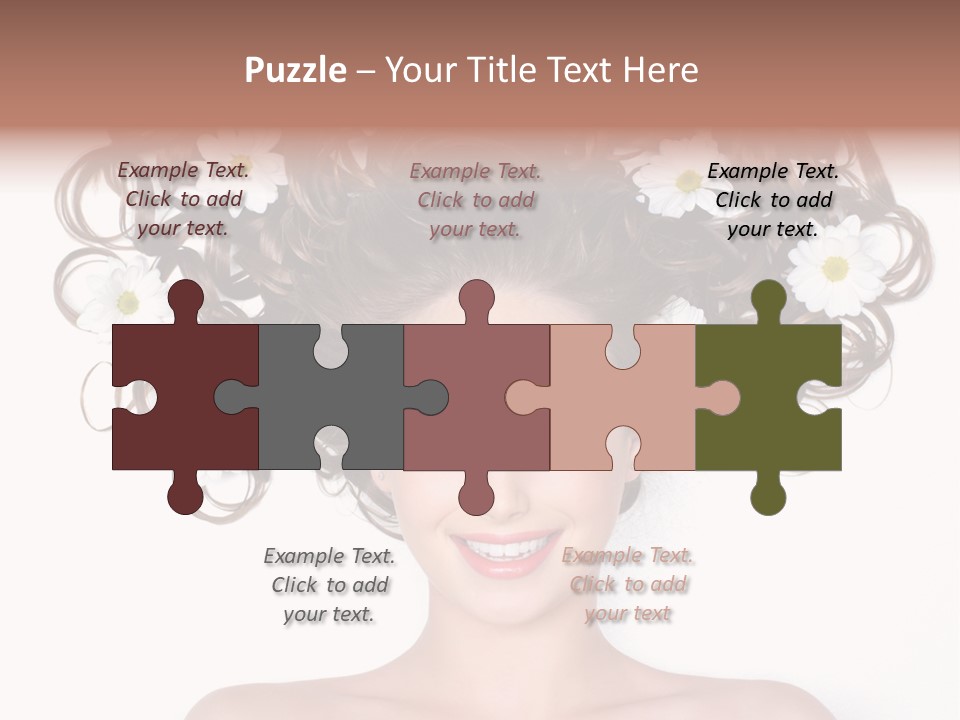 Long Chamomile Flower PowerPoint Template