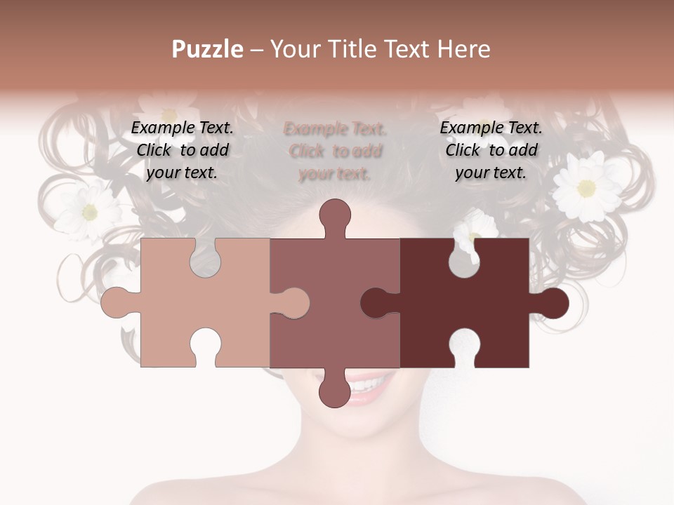 Long Chamomile Flower PowerPoint Template