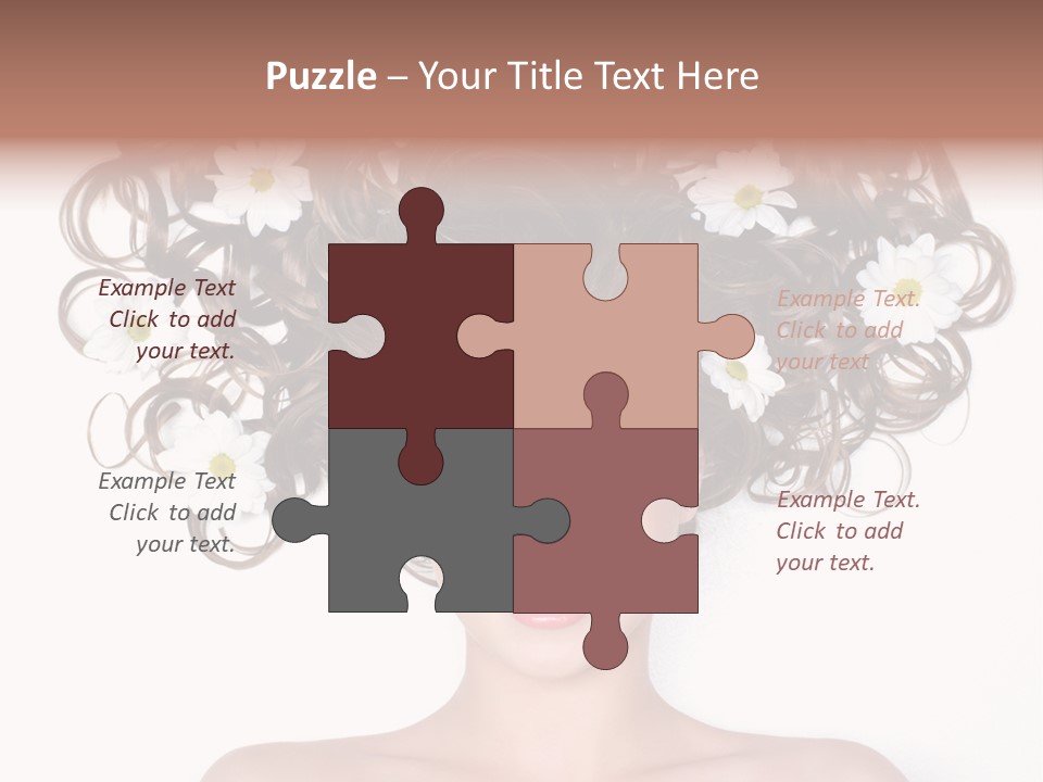 Long Chamomile Flower PowerPoint Template